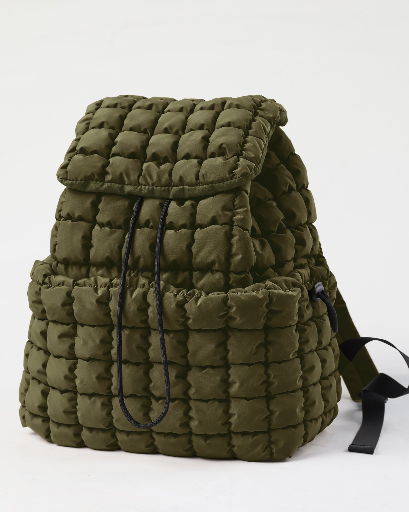 Lightweight Quilted Backpack Avocado 13" x 15" x 6.5" - ododos