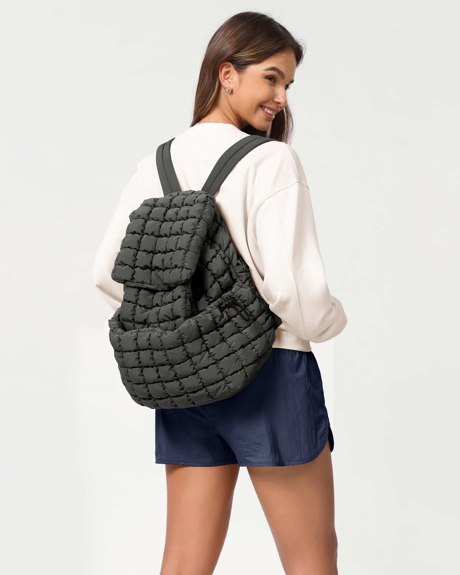 Lightweight Quilted Backpack - ododos