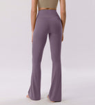 Cloud Feeling 30" Crossover High Waist Flared Pants - ododos