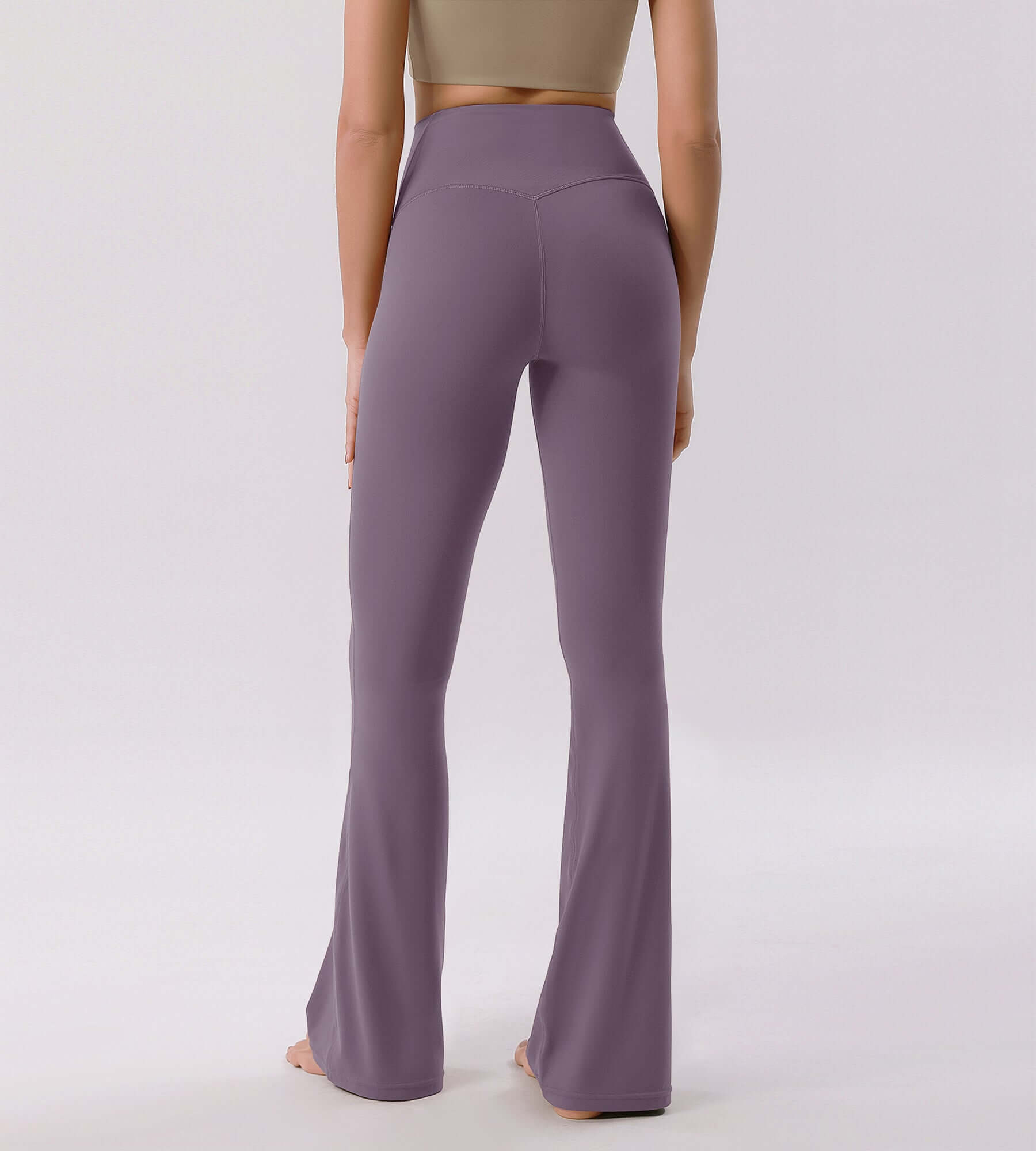 Cloud Feeling 30" Crossover High Waist Flared Pants - ododos