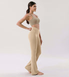 Cloud Feeling 30" Crossover High Waist Flared Pants - ododos