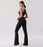 Cloud Feeling 30" Crossover High Waist Flared Pants - ododos