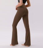 Cloud Feeling 30" Crossover High Waist Flared Pants - ododos