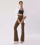 Cloud Feeling 30" Crossover High Waist Flared Pants - ododos