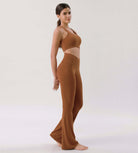 Cloud Feeling 30" Crossover High Waist Flared Pants - ododos
