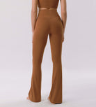 Cloud Feeling 30" Crossover High Waist Flared Pants - ododos