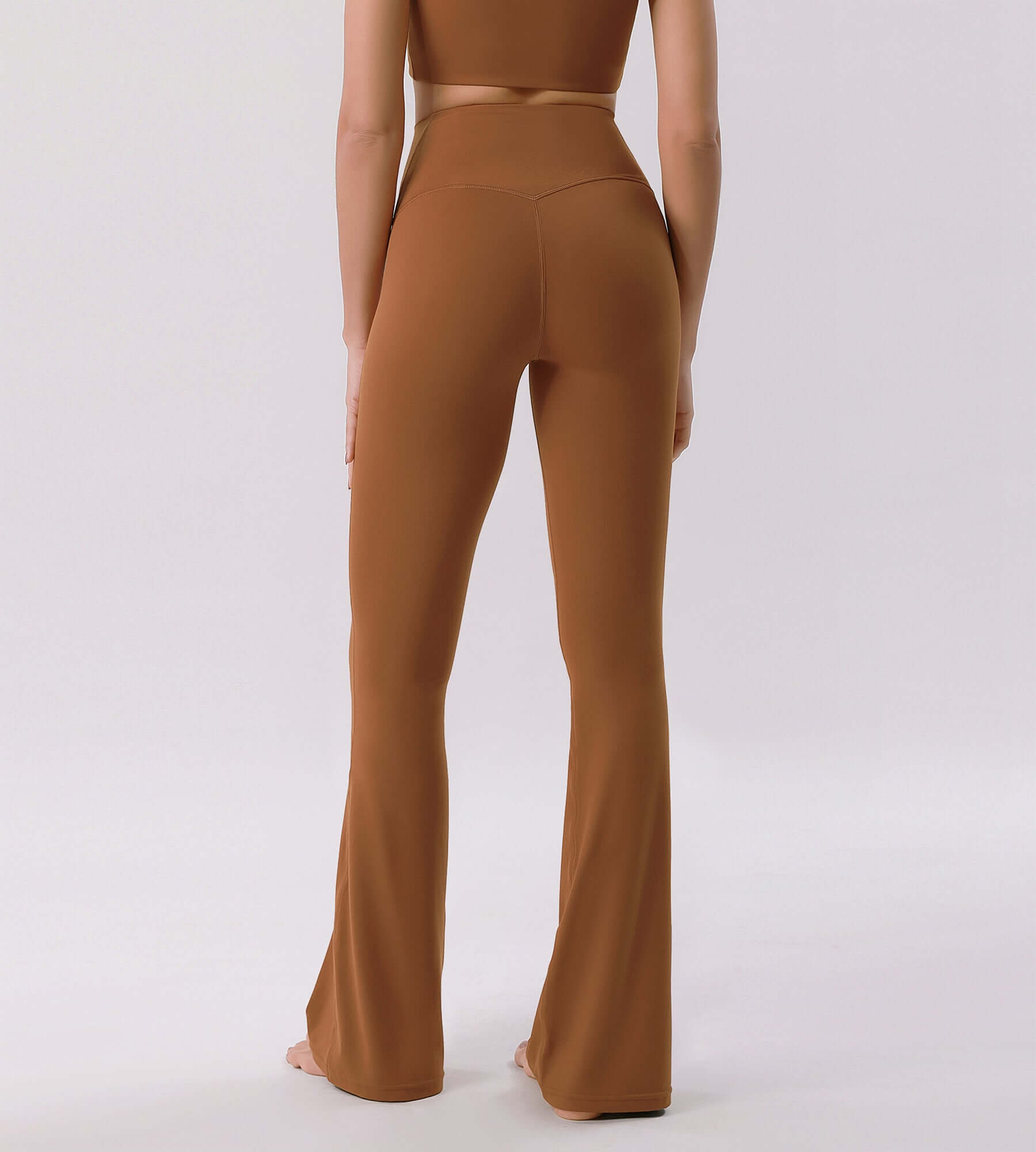 Cloud Feeling 30" Crossover High Waist Flared Pants - ododos