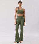 Cloud Feeling 30" Crossover High Waist Flared Pants - ododos