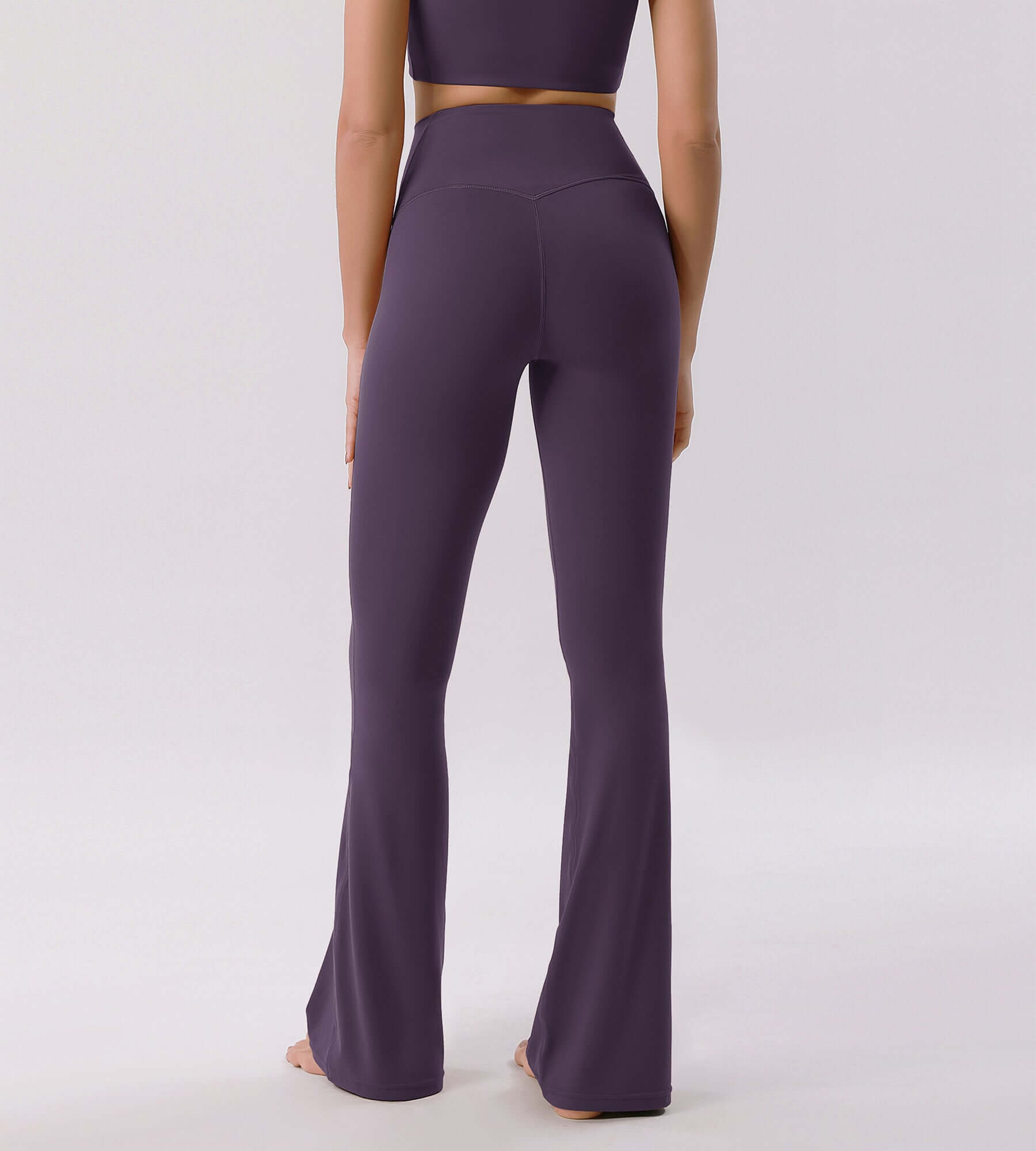 Cloud Feeling 30" Crossover High Waist Flared Pants - ododos