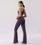 Cloud Feeling 30" Crossover High Waist Flared Pants - ododos