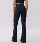 Cloud Feeling 30" Crossover High Waist Flared Pants - ododos
