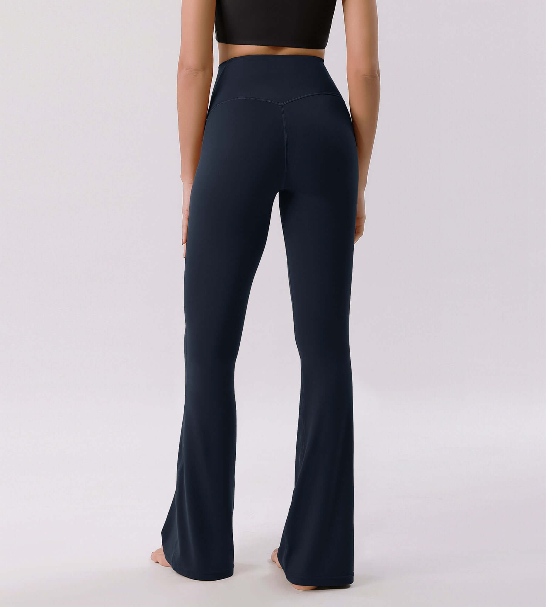 Cloud Feeling 30" Crossover High Waist Flared Pants - ododos