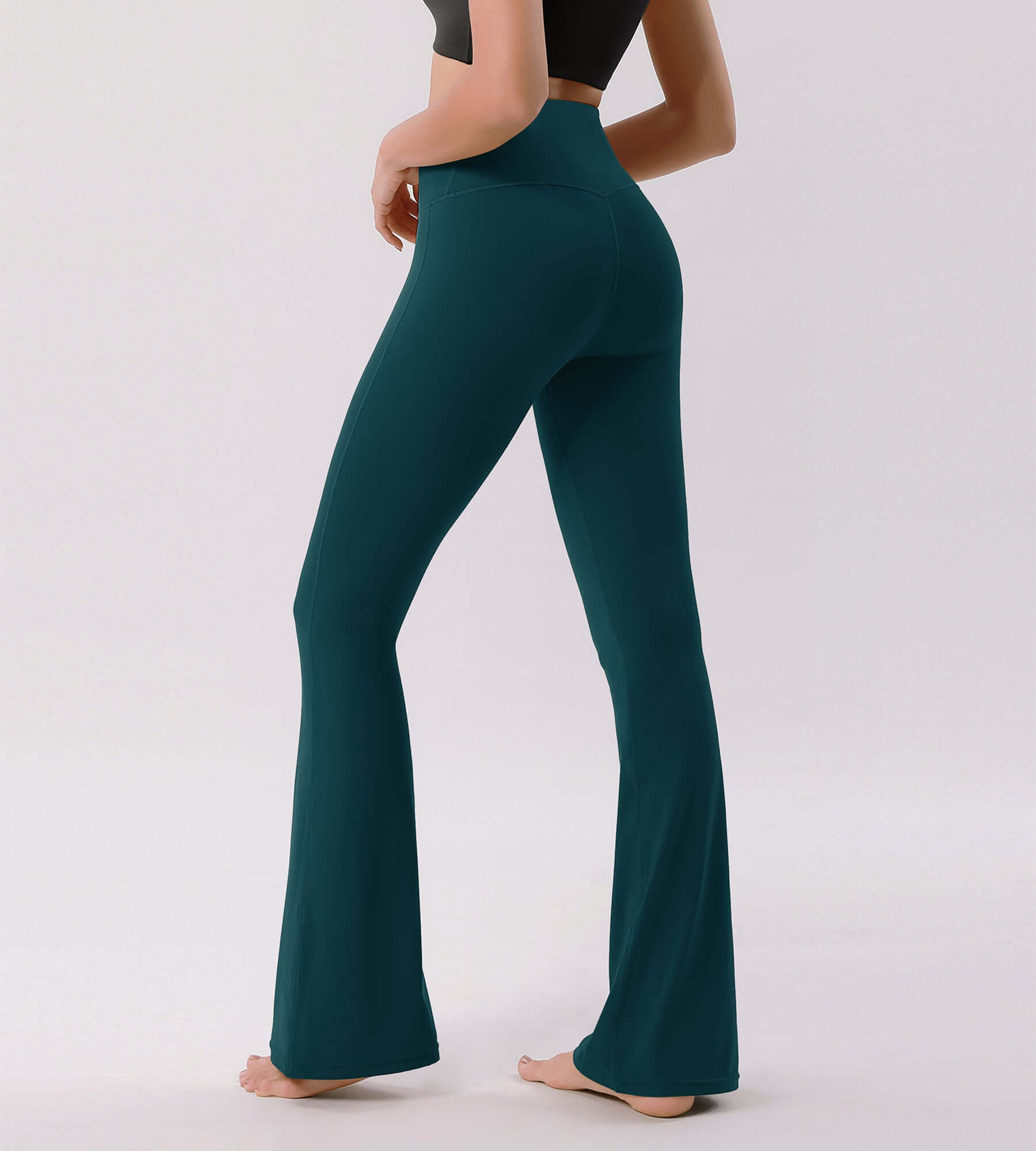 Cloud Feeling 30" Crossover High Waist Flared Pants - ododos
