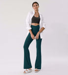 Cloud Feeling 30" Crossover High Waist Flared Pants - ododos