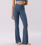Cloud Feeling 30" Crossover High Waist Flared Pants - ododos
