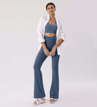 Cloud Feeling 30" Crossover High Waist Flared Pants - ododos