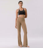 Cloud Feeling 30" Crossover High Waist Flared Pants - ododos