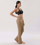 Cloud Feeling 30" Crossover High Waist Flared Pants - ododos