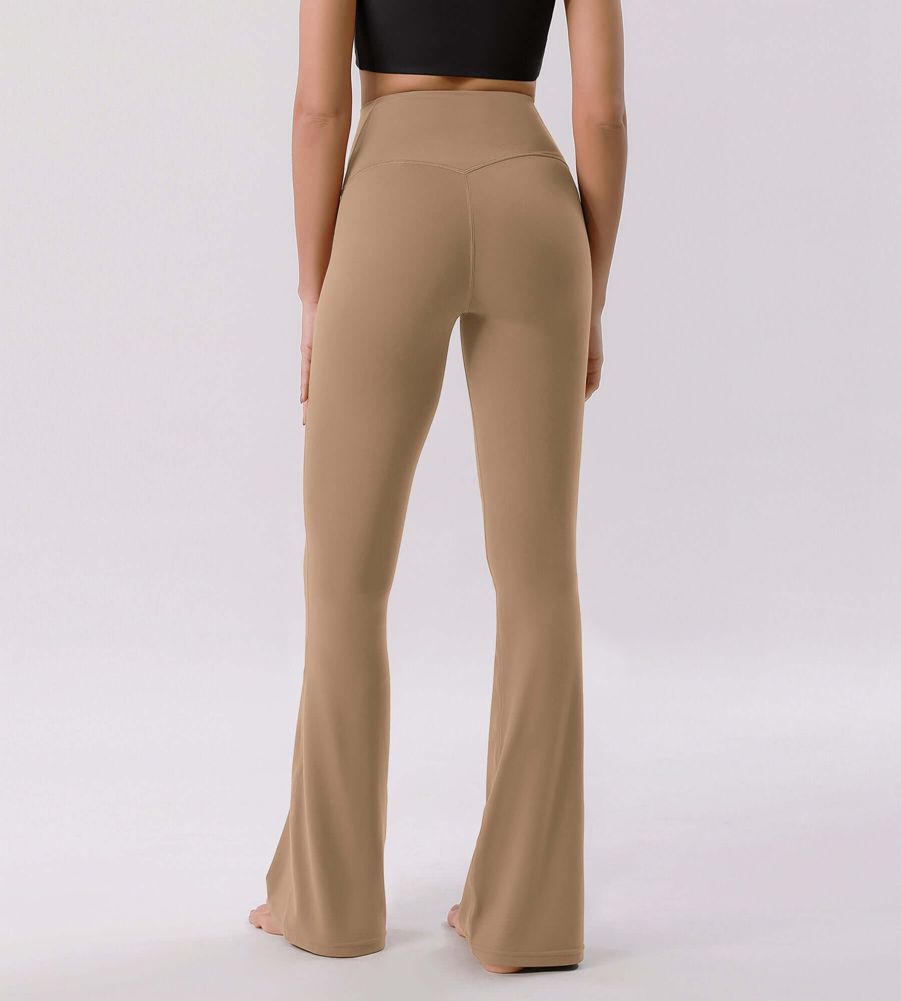 Cloud Feeling 30" Crossover High Waist Flared Pants - ododos