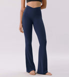 Cloud Feeling 30" Crossover High Waist Flared Pants - ododos