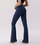 Cloud Feeling 30" Crossover High Waist Flared Pants - ododos