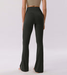 Cloud Feeling 30" Crossover High Waist Flared Pants - ododos