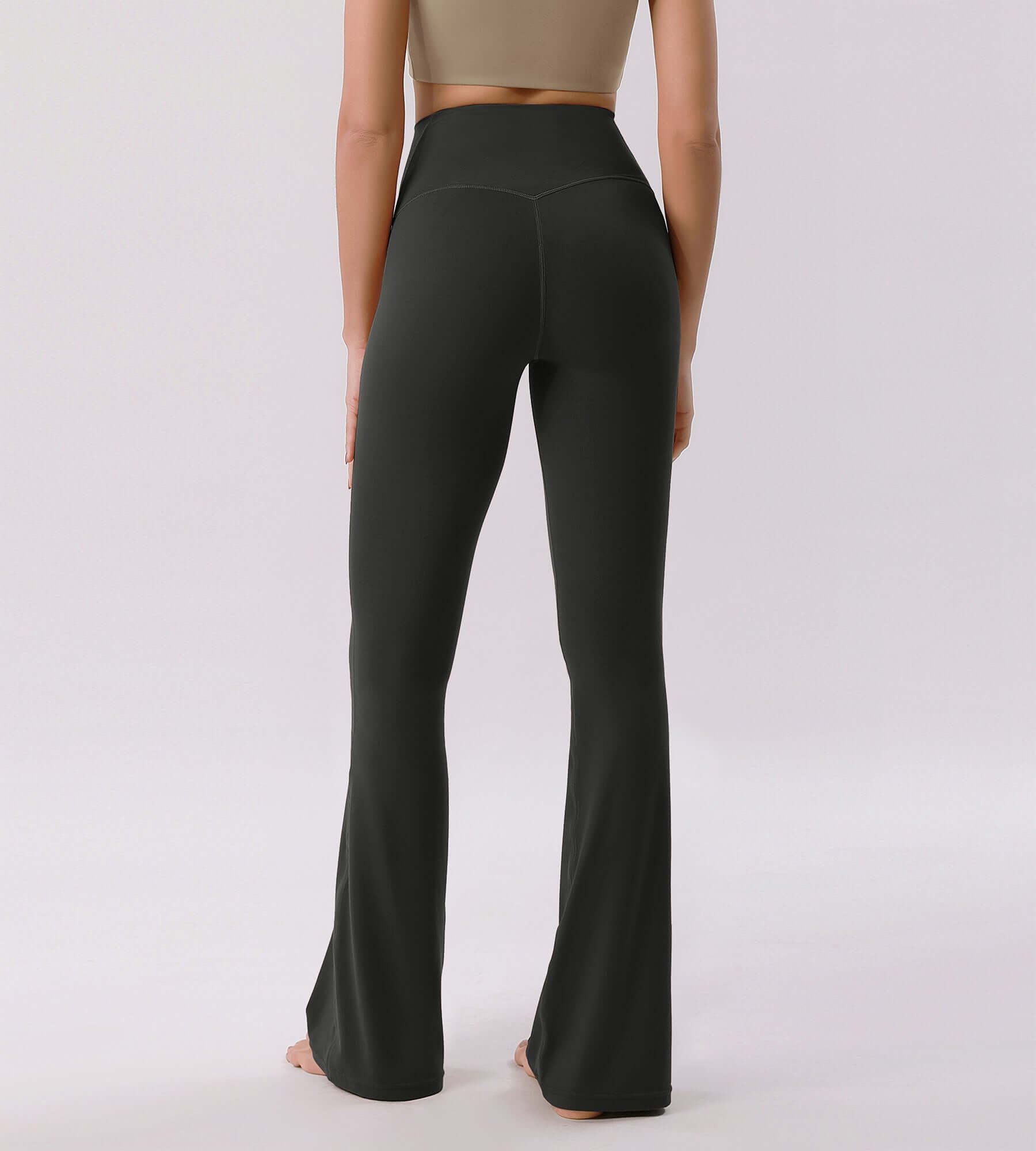 Cloud Feeling 30" Crossover High Waist Flared Pants - ododos