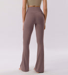 Cloud Feeling 30" Crossover High Waist Flared Pants - ododos