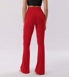 Cloud Feeling 30" Crossover High Waist Flared Pants - ododos