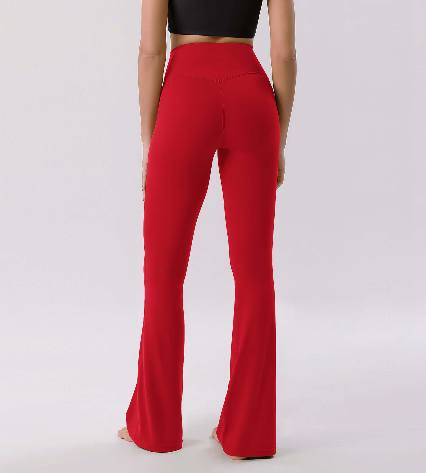 Cloud Feeling 30" Crossover High Waist Flared Pants - ododos