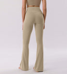 Cloud Feeling 30" Crossover High Waist Flared Pants - ododos