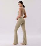 Cloud Feeling 30" Crossover High Waist Flared Pants - ododos