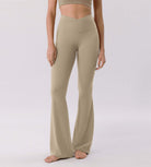 Cloud Feeling 30" Crossover High Waist Flared Pants - ododos
