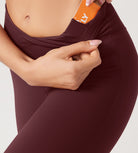 29” Cross Waist Sports Flare Yoga Pants - ododos