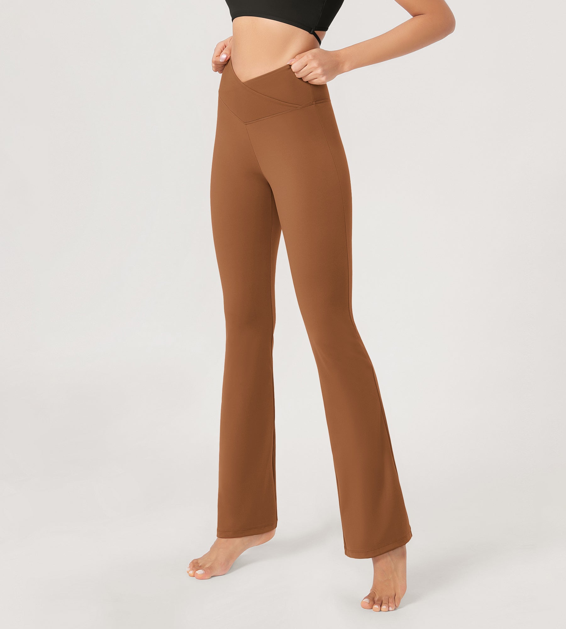 Cross Waist Workout Yoga Flare Pants