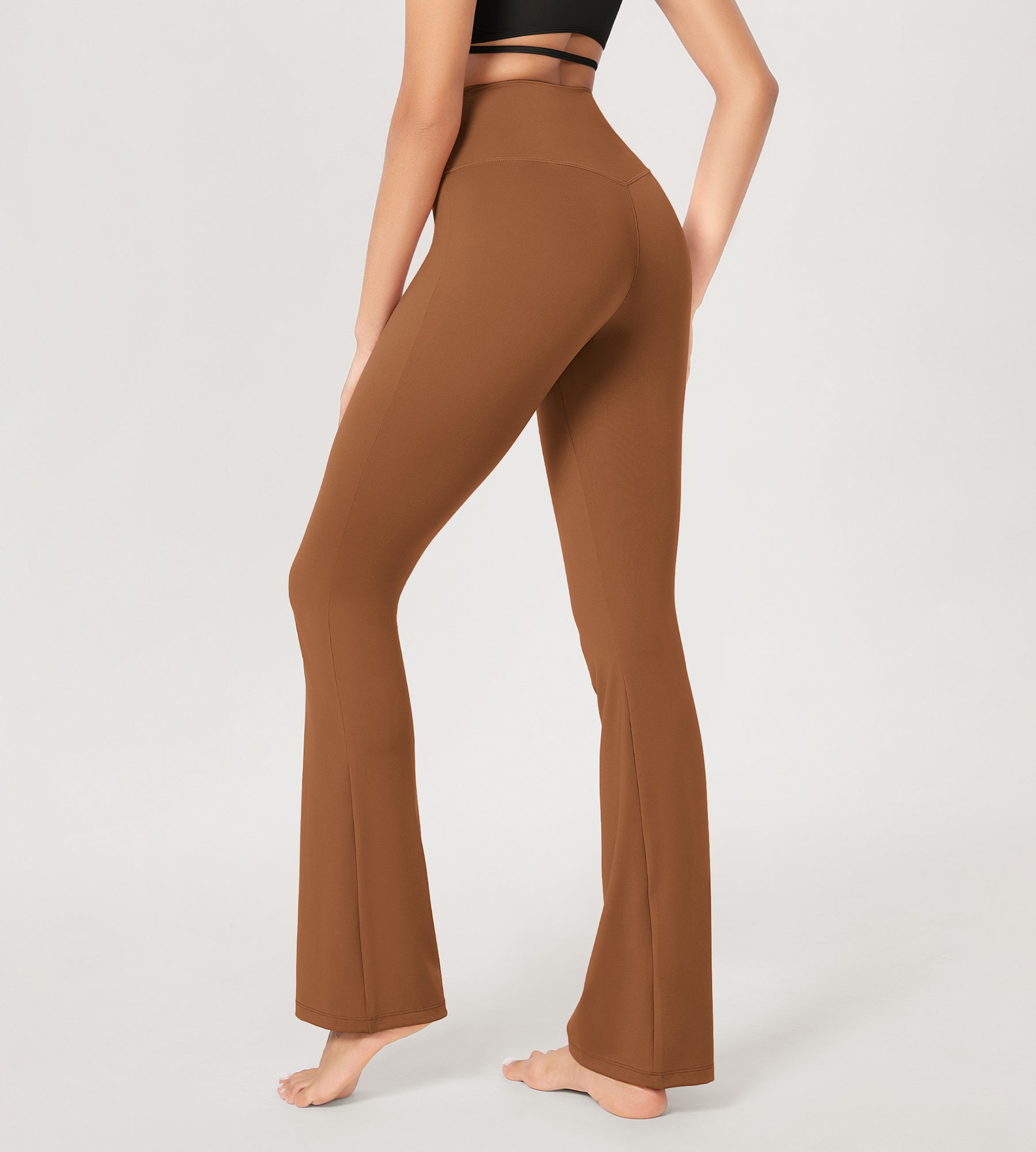 29” Cross Waist Sports Flare Yoga Pants - ododos