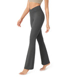 29” Cross Waist Sports Flare Yoga Pants - ododos