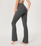 29” Cross Waist Sports Flare Yoga Pants - ododos