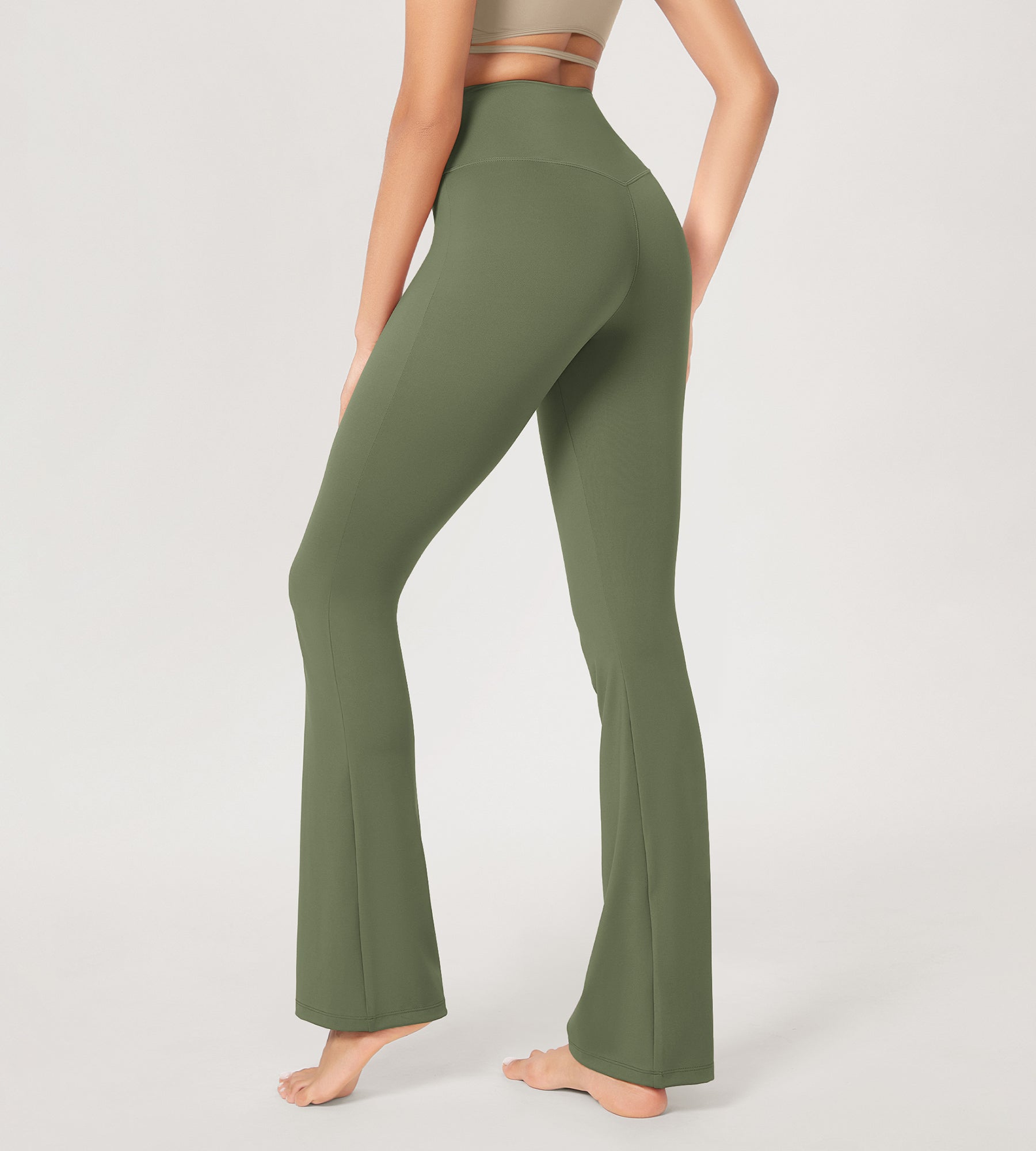 29” Cross Waist Sports Flare Yoga Pants - ododos