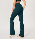29” Cross Waist Sports Flare Yoga Pants - ododos