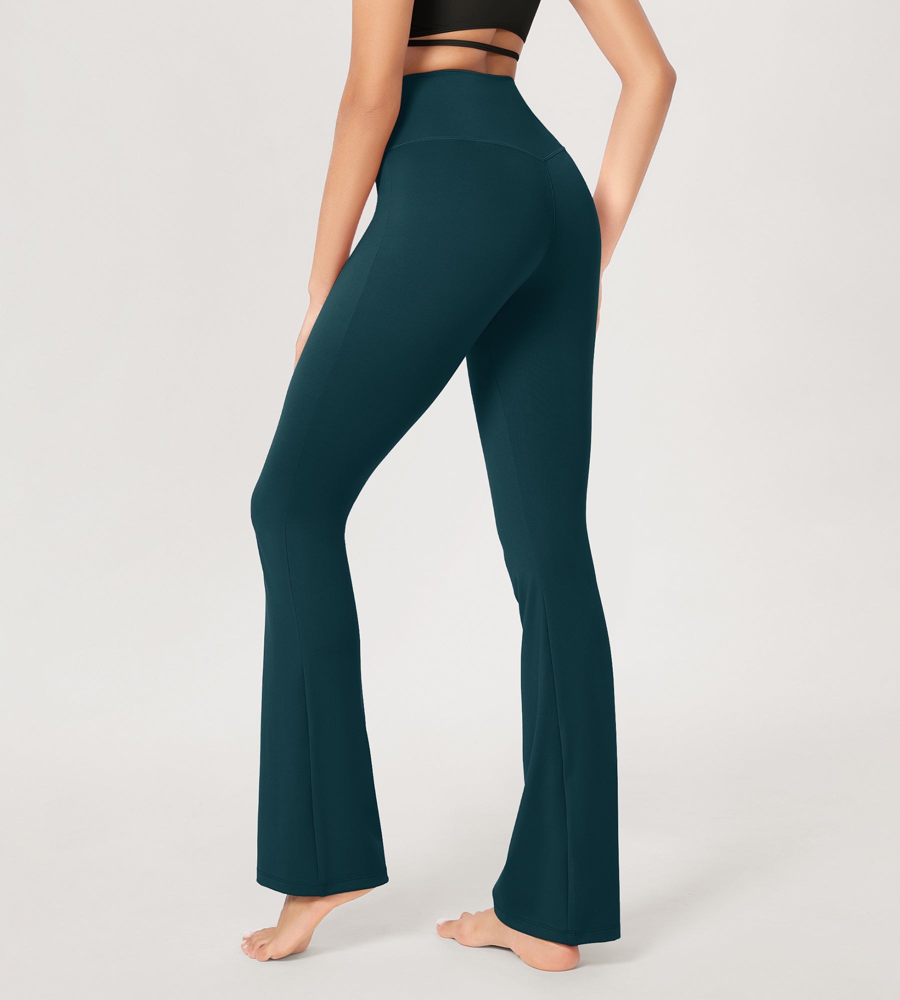 29” Cross Waist Sports Flare Yoga Pants - ododos