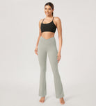29” Cross Waist Sports Flare Yoga Pants - ododos