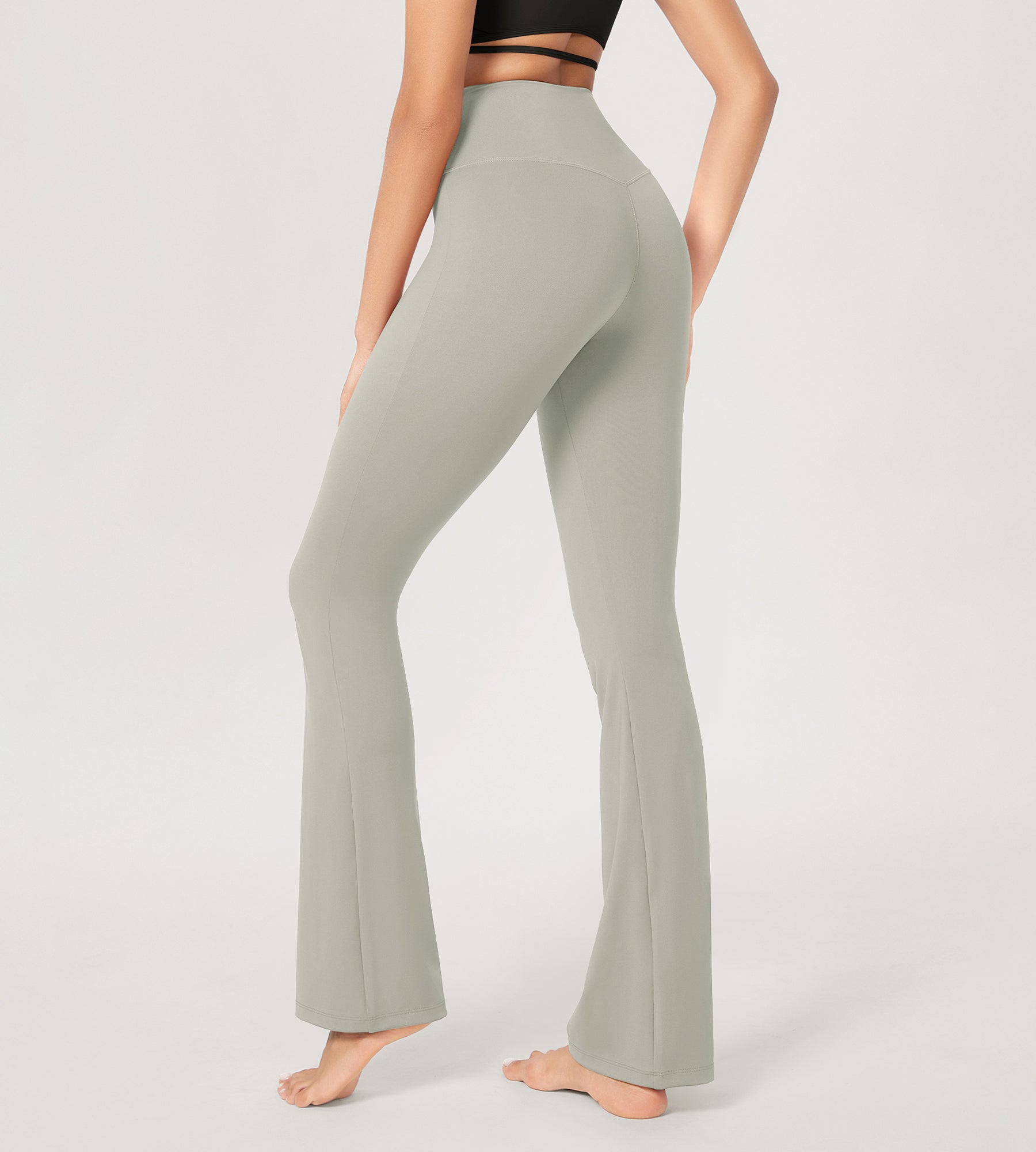 29” Cross Waist Sports Flare Yoga Pants - ododos