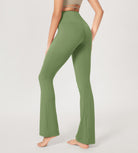 29” Cross Waist Sports Flare Yoga Pants - ododos