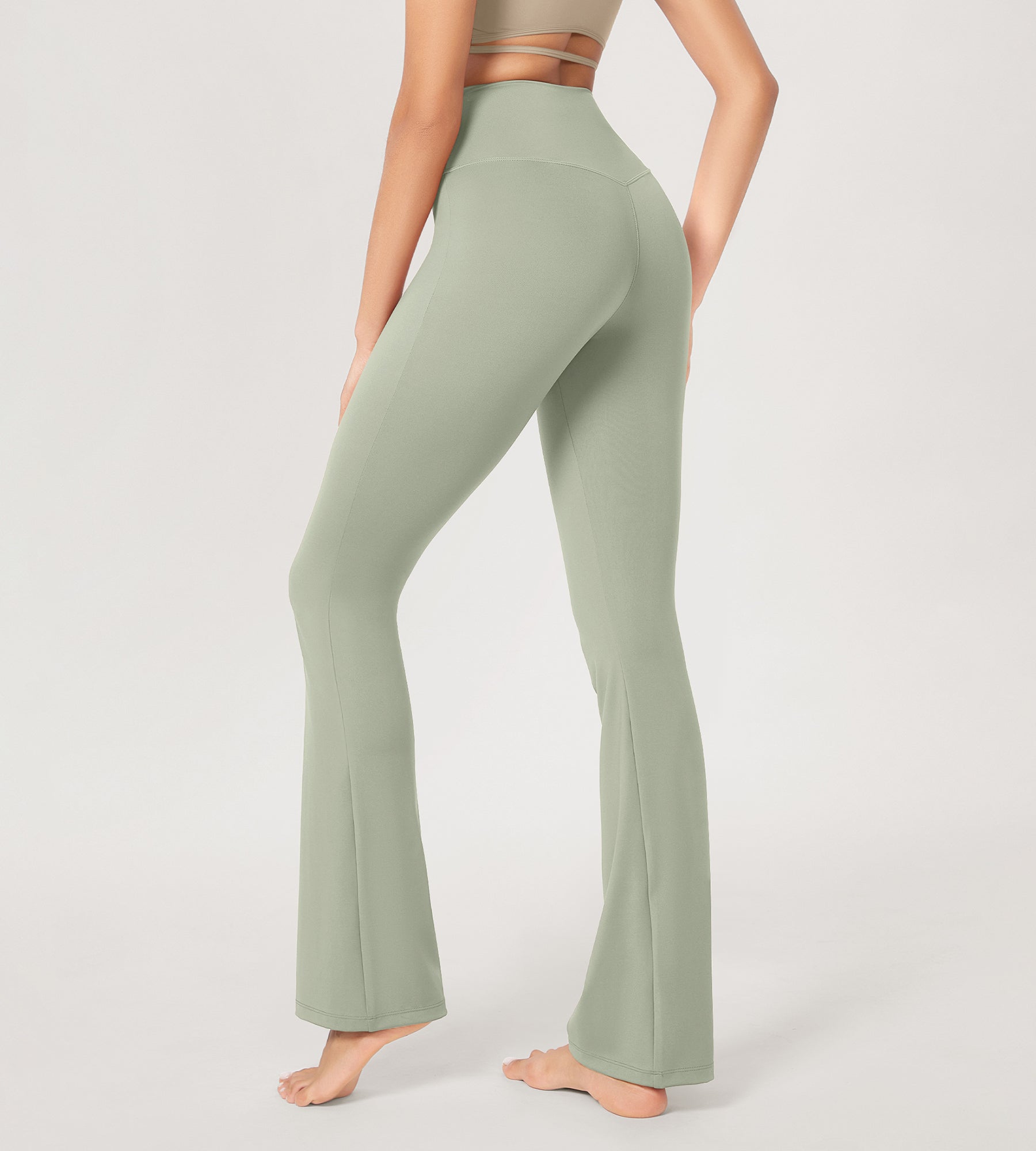 29” Cross Waist Sports Flare Yoga Pants - ododos