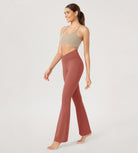 29” Cross Waist Sports Flare Yoga Pants - ododos