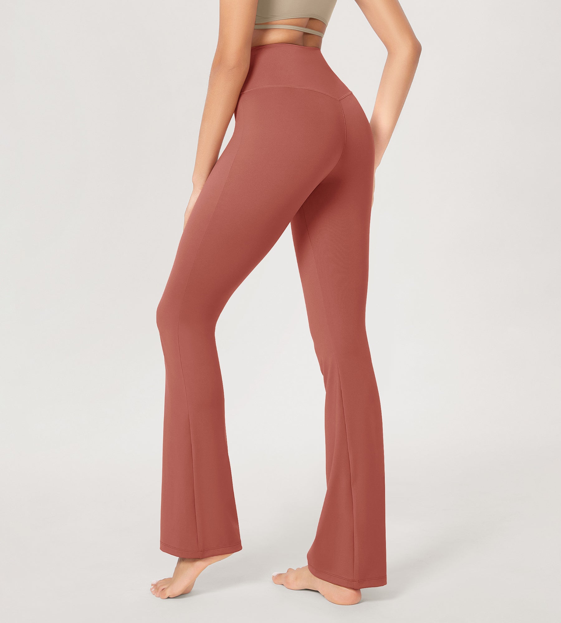 29” Cross Waist Sports Flare Yoga Pants - ododos