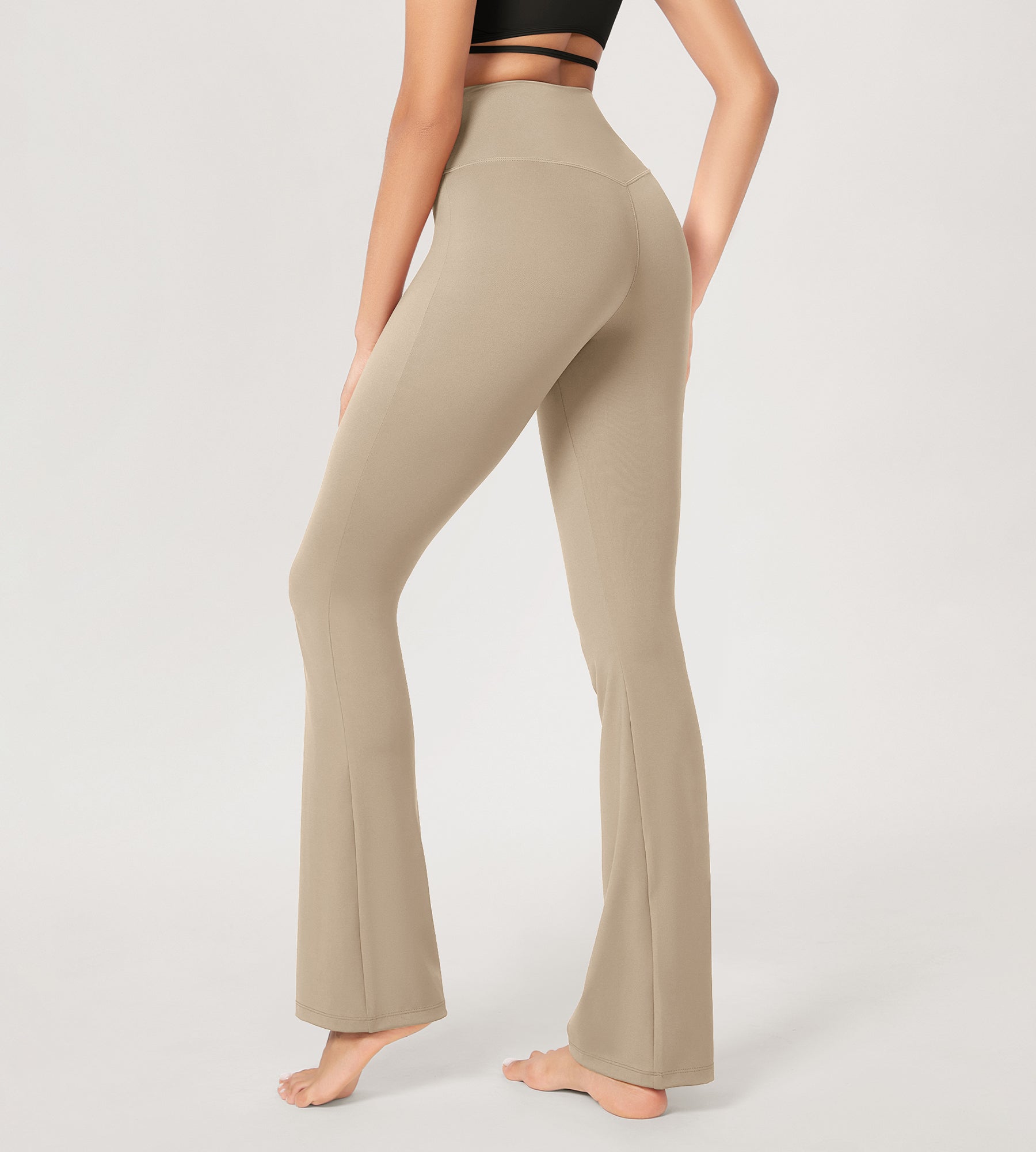 29” Cross Waist Sports Flare Yoga Pants - ododos