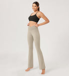 29” Cross Waist Sports Flare Yoga Pants - ododos