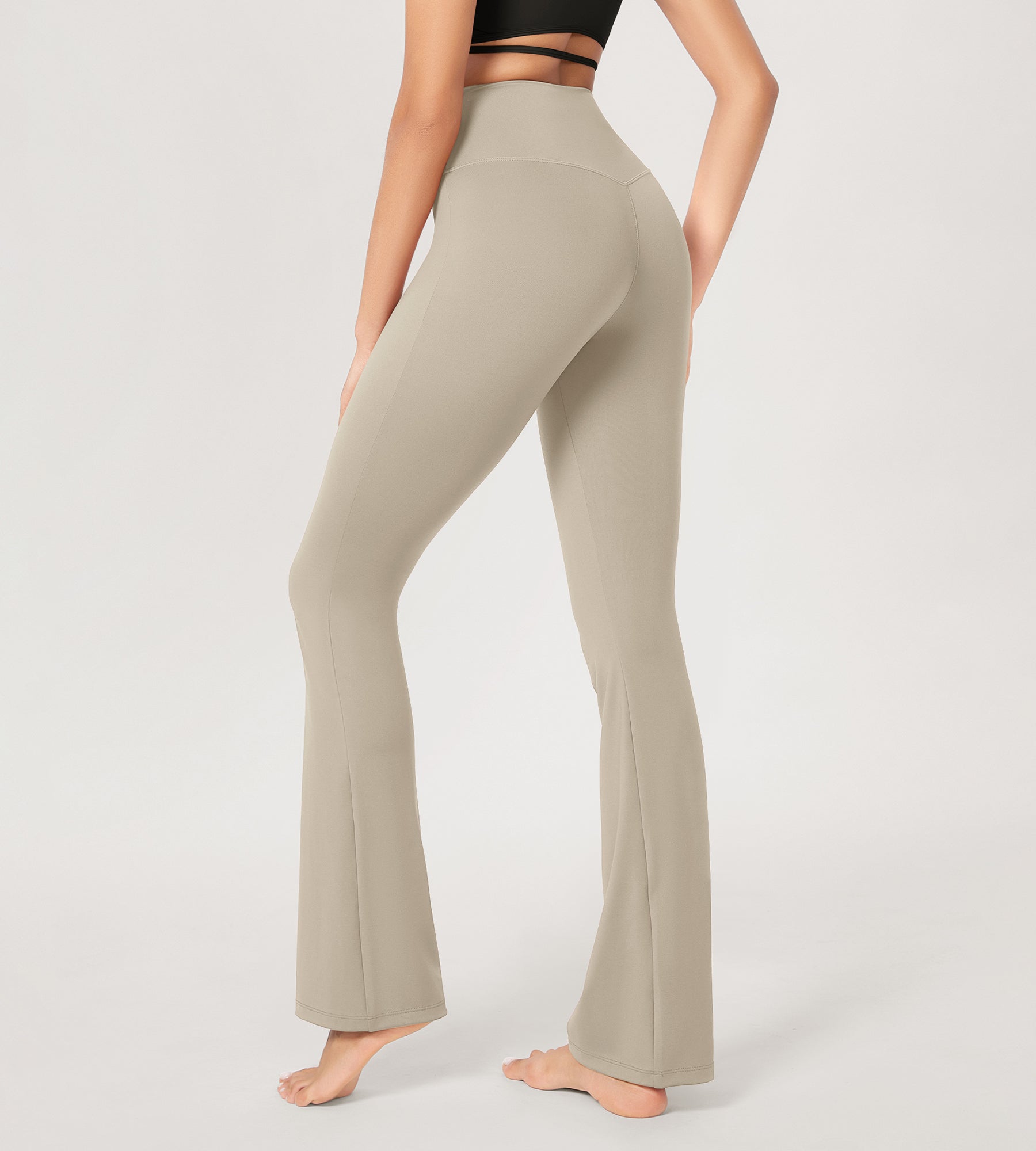 29” Cross Waist Sports Flare Yoga Pants - ododos